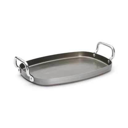 De Buyer Mineral B 38cm Rectangular Plancha Pan - De Buyer UK