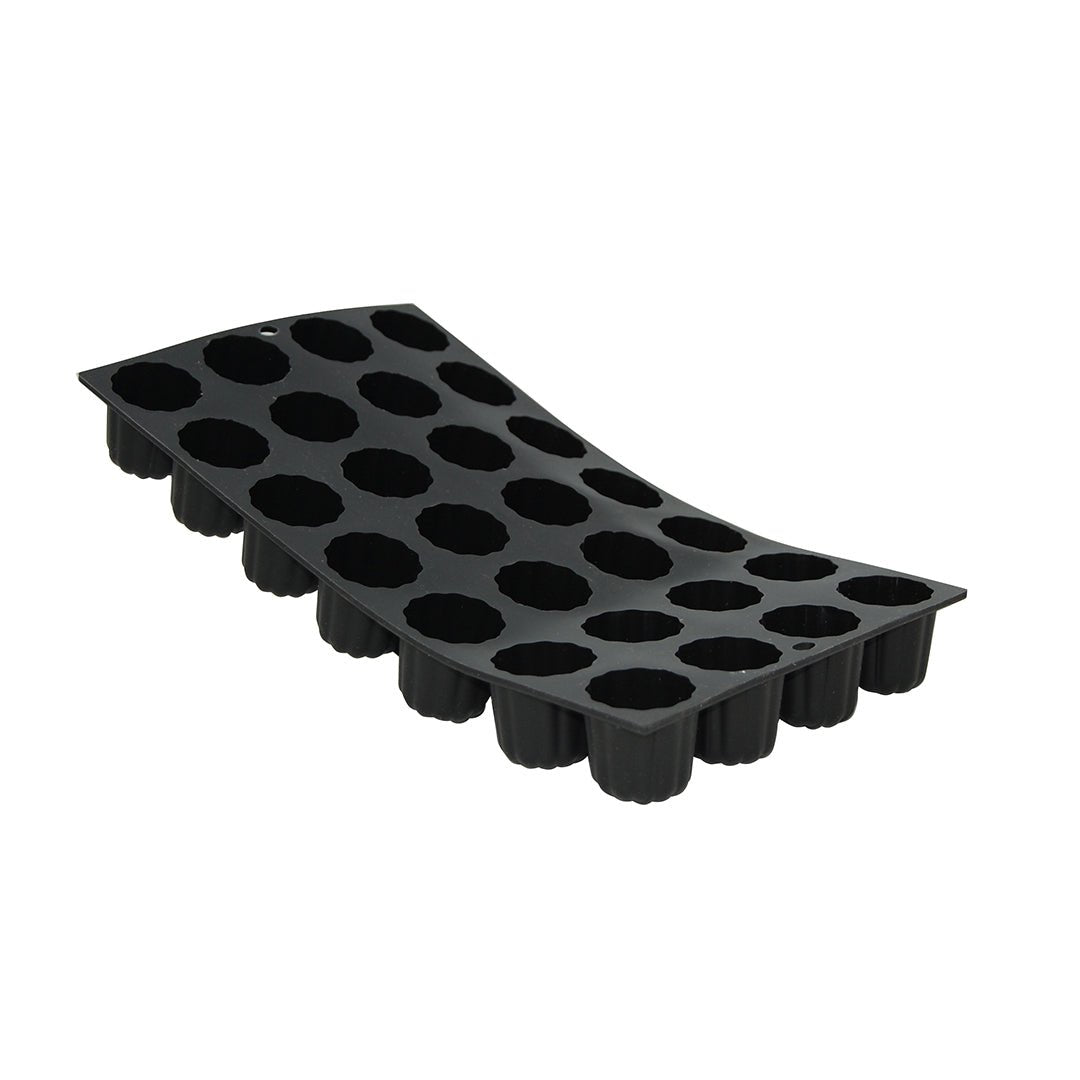 De Buyer Moul'flex 28 Fluted Mini Bordelais Mould - De Buyer UK