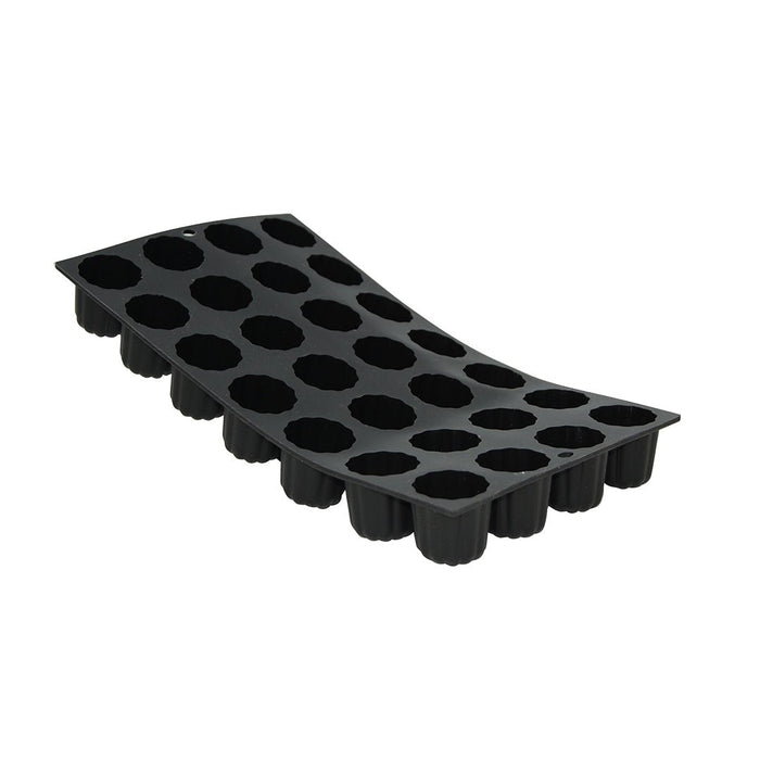 De Buyer Moul'flex 28 Fluted Mini Bordelais Mould - De Buyer UK