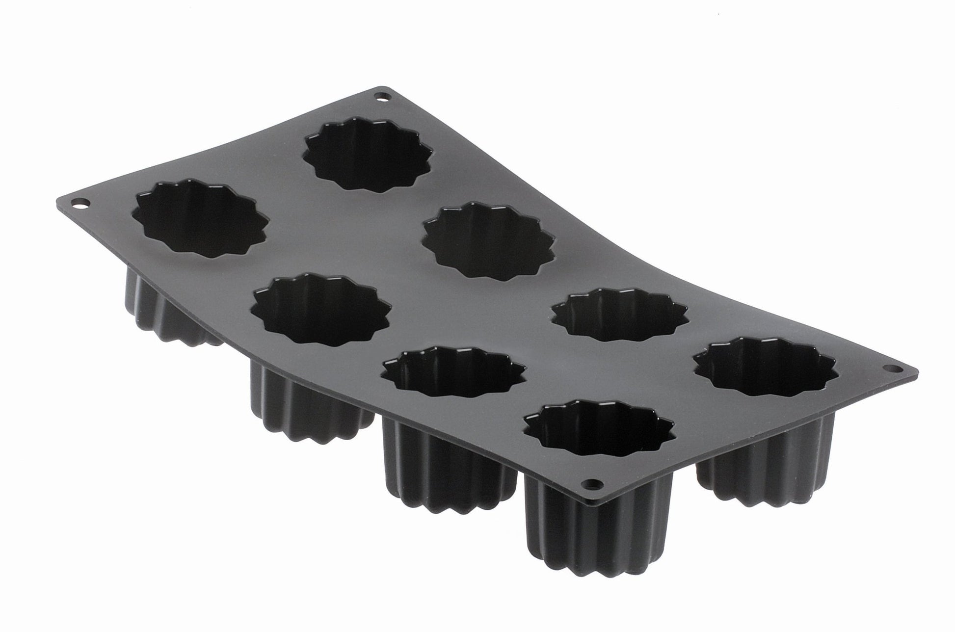 De Buyer Moul'Flex 8 Fluted Bordelais Mould - De Buyer UK
