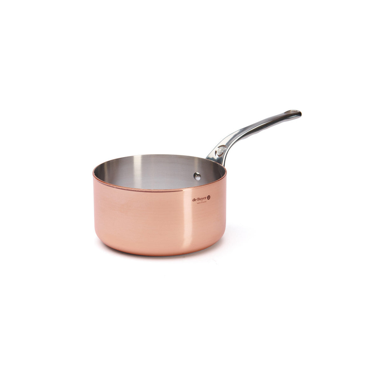 De Buyer Prima Matera 16cm copper saucepan with stainless steel handle