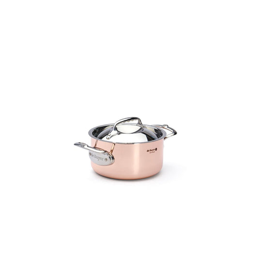 De Buyer Prima Matera 16cm Stewpan with Lid | Steel Handle - De Buyer UK