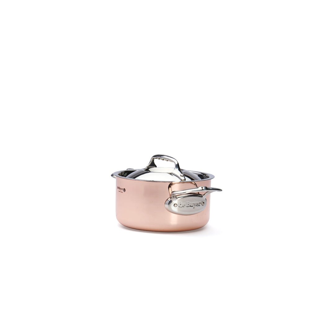 De Buyer Prima Matera 16cm Stewpan with Lid | Steel Handle - De Buyer UK