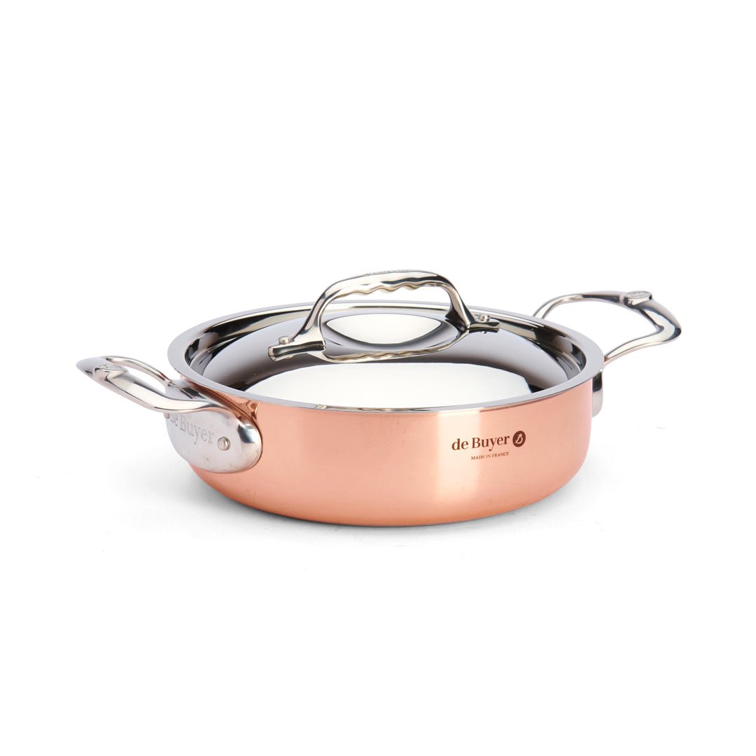 De Buyer Prima Matera 20cm Saute Pan with Lid | Steel Handle - De Buyer UK