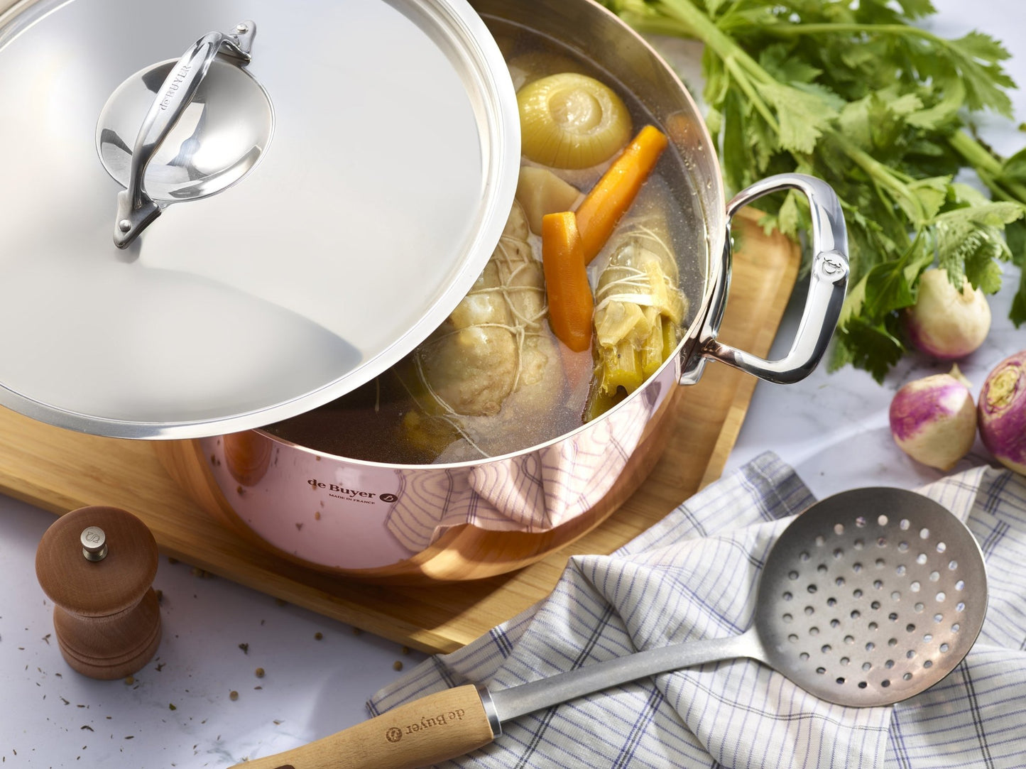 De Buyer Prima Matera 24cm Stewpan with Lid | Steel Handle - De Buyer UK