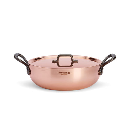 De Buyer Prima Matera 28cm Rounded Saute Pan with Lid | Cast Handle - De Buyer UK