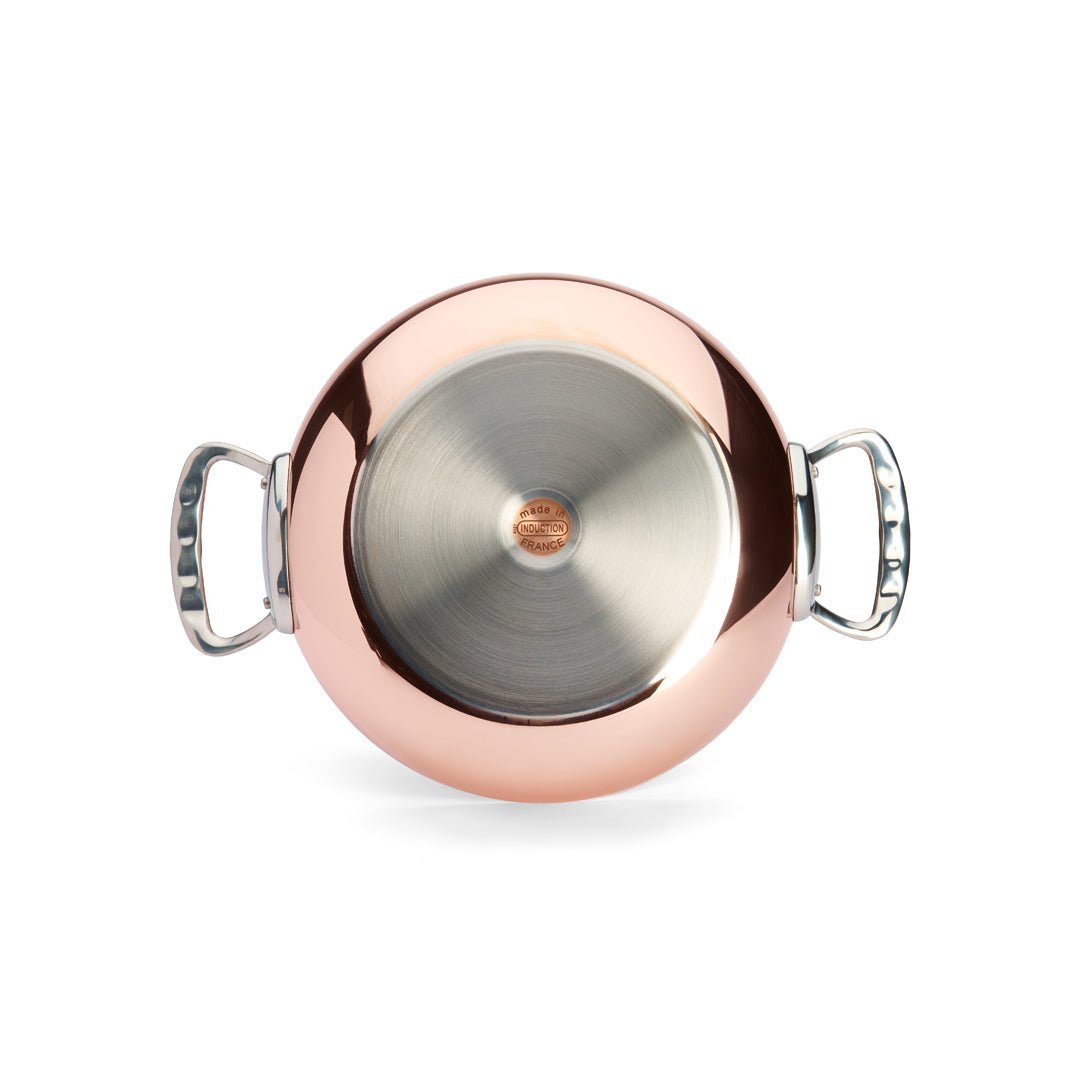 De Buyer Prima Matera 28cm Rounded Saute Pan with Lid | Steel Handle - De Buyer UK