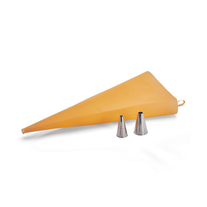 De Buyer Silicone 35cm Pastry Bag + 2 Stainless Steel Nozzles - De Buyer UK