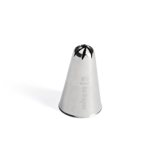 De Buyer Stainless Steel 9mm Rose Nozzle - 8 Points - De Buyer UK