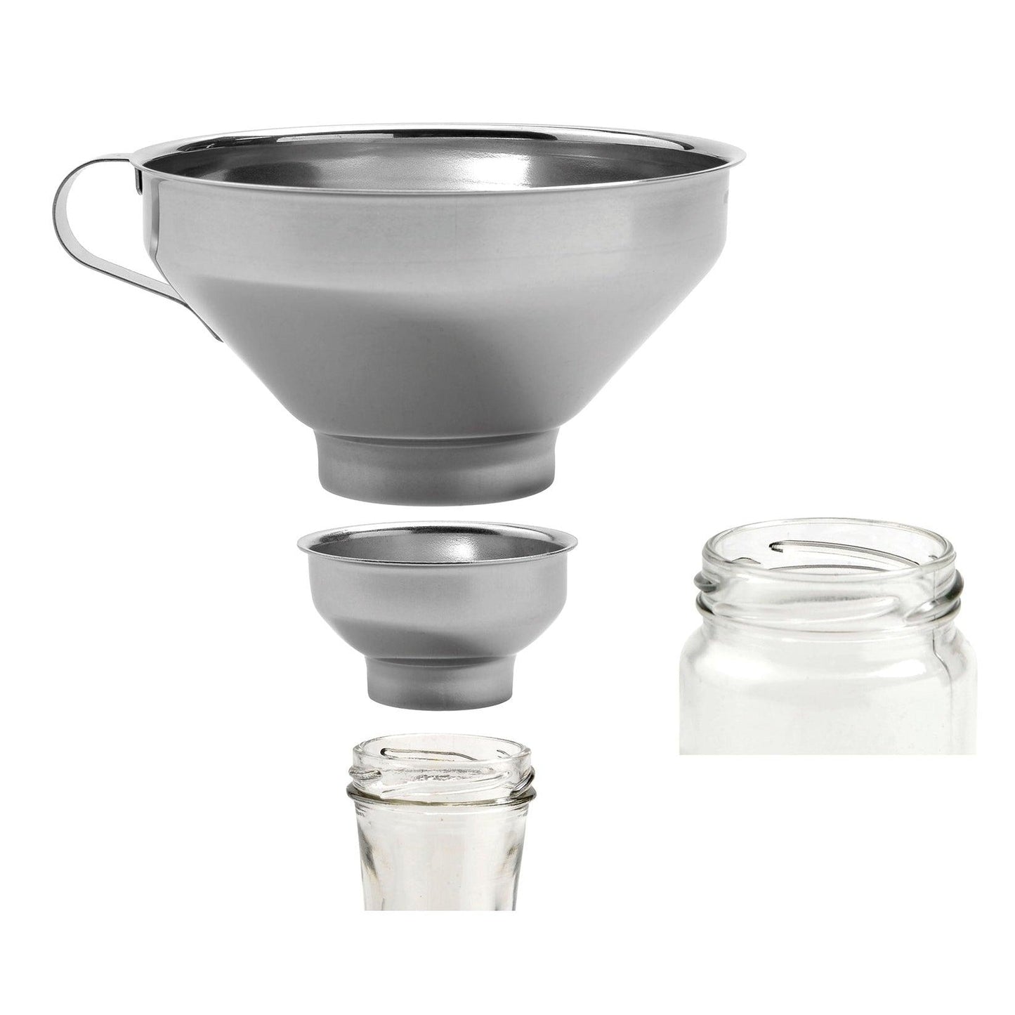 De Buyer Stainless Steel Double Funnel (3.5cm & 6cm) - De Buyer UK