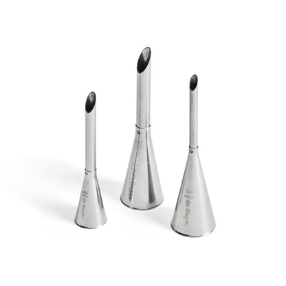 De Buyer Stainless Steel Garnishing Nozzles - 3 Piece Set - De Buyer UK