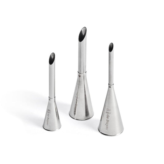 De Buyer Stainless Steel Garnishing Nozzles - 3 Piece Set - De Buyer UK