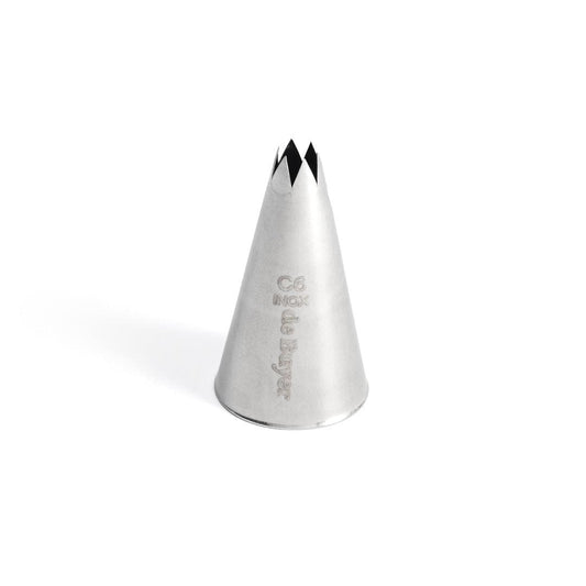 De Buyer Stainless Steel Star Nozzle (C6) - De Buyer UK