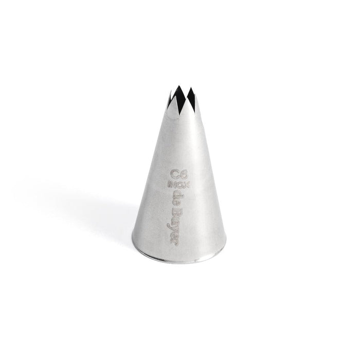 De Buyer Stainless Steel Star Nozzle (C6) - De Buyer UK