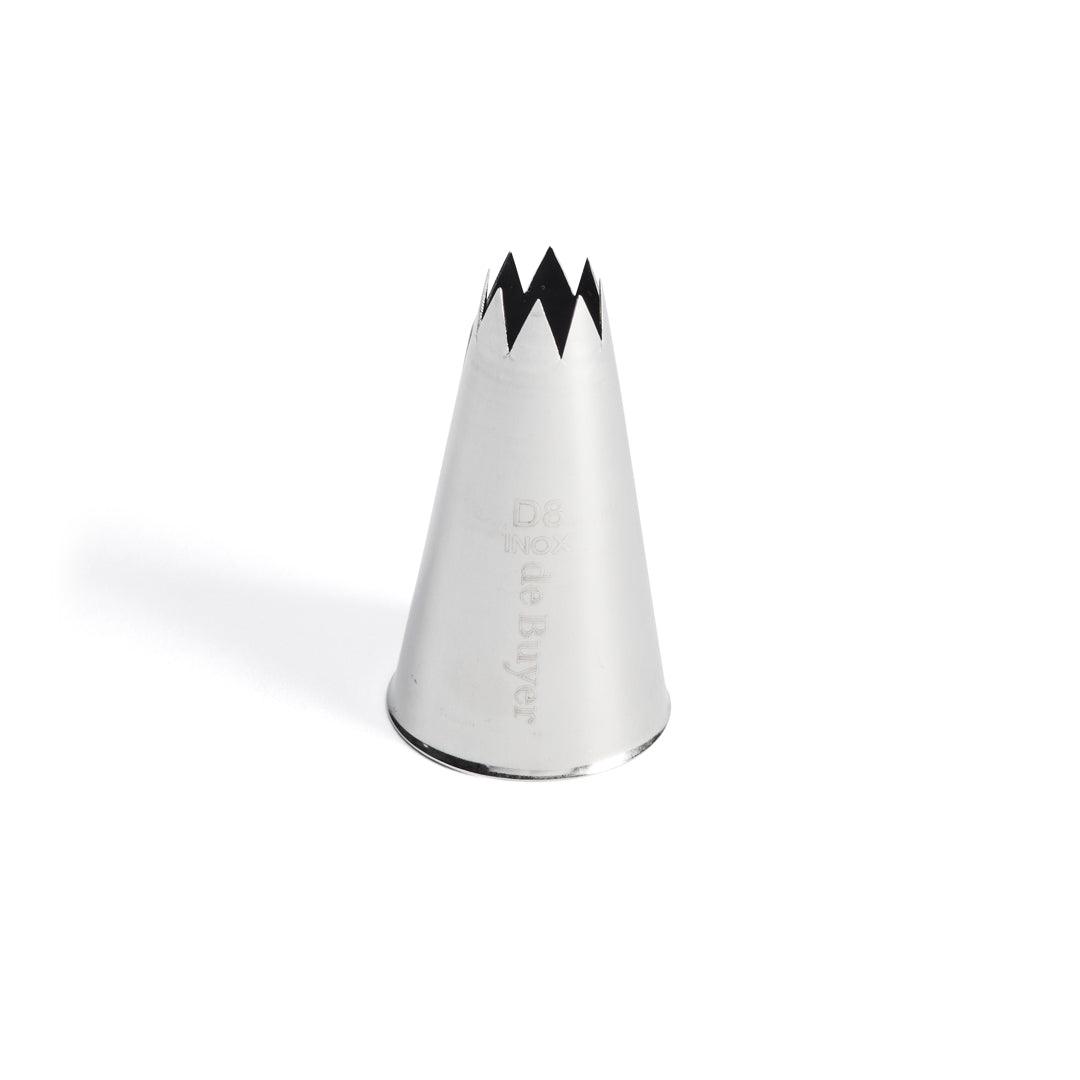 De Buyer Stainless Steel Star Nozzle (D8) - De Buyer UK