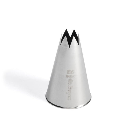 De Buyer Stainless Steel Star Nozzle (E6) - De Buyer UK