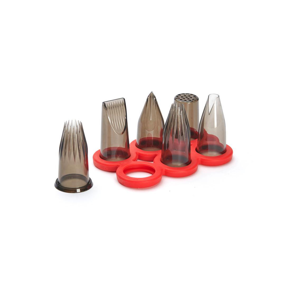 De Buyer Tritan Creative Nozzle Set With Holder - 6 Piece Set - De Buyer UK