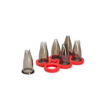 De Buyer Tritan Geo Nozzle Set With Holder - 6 Piece Set - De Buyer UK