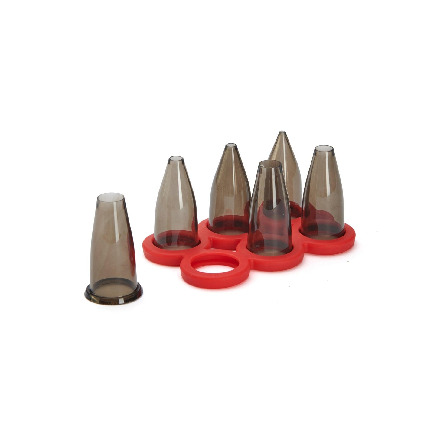 De Buyer Tritan Plain Nozzle Set With Holder - 6 Piece Set - De Buyer UK