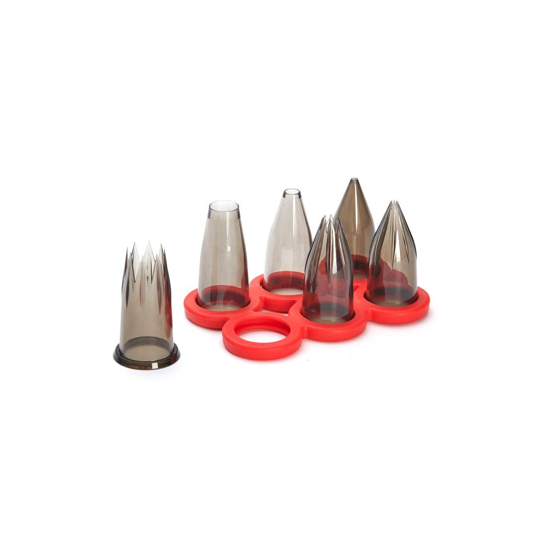 De Buyer Tritan Starter Nozzle Set With Holder - 6 Piece Set - De Buyer UK