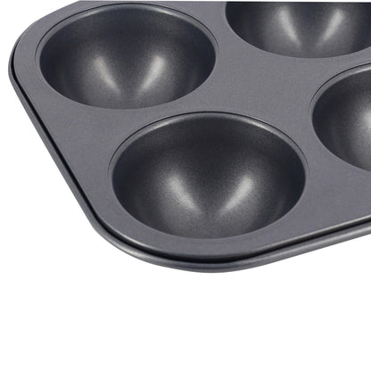 Close up of non stick steel half sphere tray